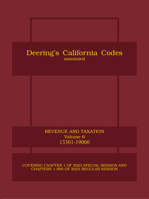 cover image of Deering's California Revenue and Taxation Code, Annotated